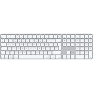 Afbeelding van een Apple Magic Keyboard Met Touch Id Numeriek Toetsenblok Draadloos Toetsenbord Wit