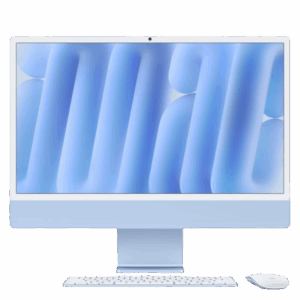 Afbeelding van een Apple Imac 24-inch Blauw (m4) - 10-core Cpu GPu 16gb 256gb All-in-one-pc