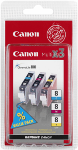 Afbeelding van een Canon Cli-8 Cmy Multipack