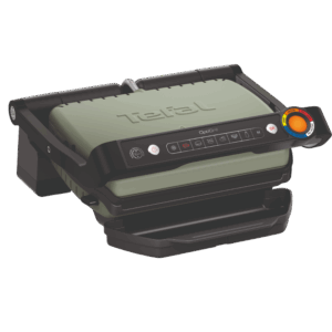 Afbeelding van een Tefal Gc71el Optigrill Eco Design Contactgrill Lichen & Zwart