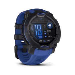 Afbeelding van een Garmin Instinct 3 45mm Amoled Zwart/blauw Smartwatch Blauw