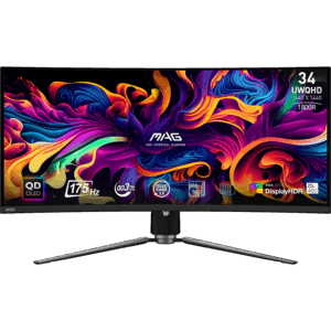 Afbeelding van een MSI Mag 341cqp Qd-oled - 34 Inch 3440 X 1440 (ultrawide Quad Hd) 0.03 Ms 175 Hz
