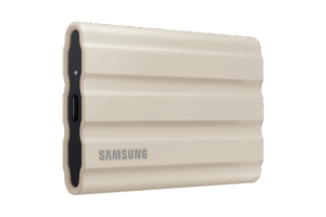 Afbeelding van een Samsung T7 Shield 1tb Usb 3.2 Gen 2 (10gbps Type-c) Externe Solid State Drive (portable Ssd) Beige (mu-pe1t0k)