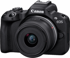 Afbeelding van een Canon Eos R50 + Rf-s 18-45mm Black