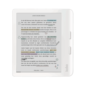 Afbeelding van een Kobo Libra Colour Wit - 7 Inch 32 Gb (ongeveer 24.000 E-books) Waterdicht (ip8x)
