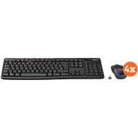 Afbeelding van een Logitech MK270 Draadloos Toetsenbord en Muis QWERTY 4-Pack