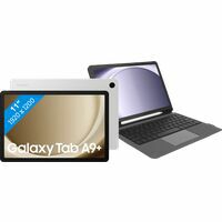 Afbeelding van een Samsung Galaxy Tab A9 Plus 11 inch 64GB Wifi Zilver + BlueBuilt Toetsenbord Hoes QWERTY