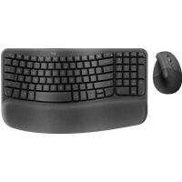 Afbeelding van een Logitech Wave Keys Draadloos Ergonomisch Toetsenbord + Logitech Lift Ergonomische Muis