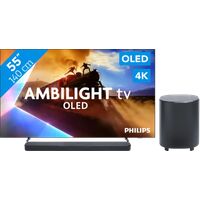 Afbeelding van een Philips Ambilight 55'' OLED760 4K (2025) + JBL Bar 500 M2 Zwart