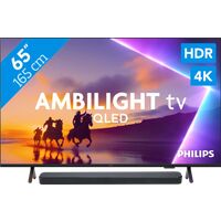 Afbeelding van een Philips Ambilight 65" PUS8500 QLED 4K (2025) + JBL Bar 300 M2 Zwart