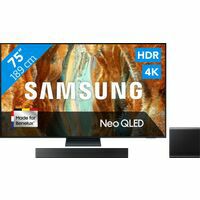 Afbeelding van een Samsung 75" Neo QLED QN73F 4K (2025) + Samsung HW-QS700F (2025)