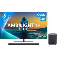 Afbeelding van een Philips Ambilight 65'' OLED810 4K (2025) + JBL Bar 500 M2 Zwart
