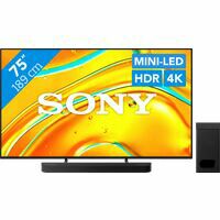 Afbeelding van een Sony Bravia 5 75" XR Mini-led (2025) + Sony Bravia Theatre Bar 6 Zwart
