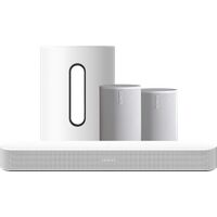 Afbeelding van een Sonos Beam Gen2 Wit + 2x Era 100 Wit + Sub Mini Wit