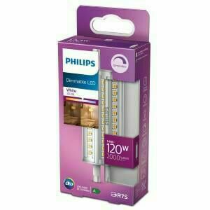 Afbeelding van een Philips LED R7S 118mm 230V 14-120W 3000K dimbaar blister - 5104434