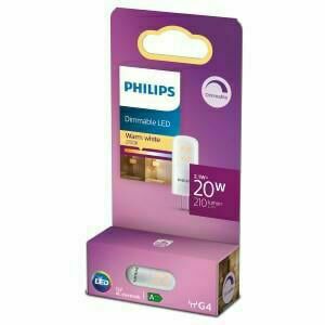 Afbeelding van een Philips LED steek G4 12V 2,1-20W 2700K mat dimbaar blister - 5104124