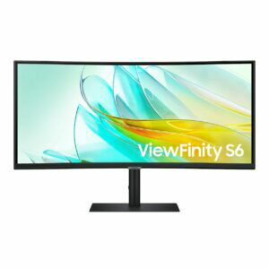 Afbeelding van een Samsung ViewFinity S6 LS34C652UAUXEN Monitor Zwart