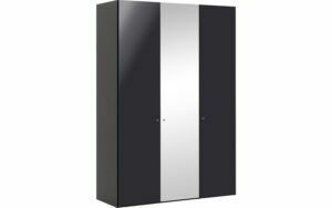 Afbeelding van een Goossens Kledingkast Easy Storage Ddk, Kledingkast 153 cm breed, 220 cm hoog, 2x draaideur en 1x spiegel draaideur midden