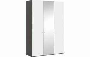 Afbeelding van een Goossens Kledingkast Easy Storage Ddk, Kledingkast 153 cm breed, 220 cm hoog, 2x draaideur en 1x spiegel draaideur midden