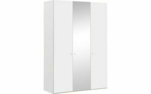 Afbeelding van een Goossens Kledingkast Easy Storage Ddk, Kledingkast 153 cm breed, 220 cm hoog, 2x draaideur en 1x spiegel draaideur midden