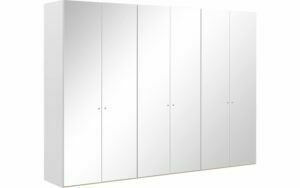 Afbeelding van een Goossens Kledingkast Easy Storage Ddk, Kledingkast 304 cm breed, 220 cm hoog, 6x spiegel draaideur
