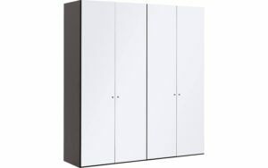 Afbeelding van een Goossens Kledingkast Easy Storage Ddk, Kledingkast 203 cm breed, 220 cm hoog, 4x glas draaideur