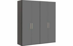 Afbeelding van een Goossens Kledingkast Easy Storage Ddk, Kledingkast 203 cm breed, 220 cm hoog, 4x glas draaideur