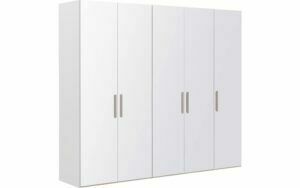 Afbeelding van een Goossens Kledingkast Easy Storage Ddk, Kledingkast 253 cm breed, 220 cm hoog, 5x glas draaideur
