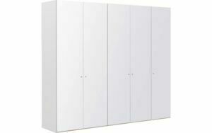 Afbeelding van een Goossens Kledingkast Easy Storage Ddk, Kledingkast 253 cm breed, 220 cm hoog, 5x glas draaideur