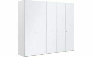 Afbeelding van een Goossens Kledingkast Easy Storage Ddk, Kledingkast 253 cm breed, 220 cm hoog, 5x glas draaideur