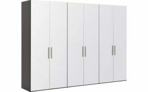 Afbeelding van een Goossens Kledingkast Easy Storage Ddk, Kledingkast 304 cm breed, 220 cm hoog, 6x glas draaideur