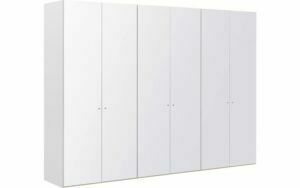 Afbeelding van een Goossens Kledingkast Easy Storage Ddk, Kledingkast 304 cm breed, 220 cm hoog, 6x glas draaideur