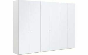 Afbeelding van een Goossens Kledingkast Easy Storage Ddk, Kledingkast 304 cm breed, 220 cm hoog, 6x glas draaideur