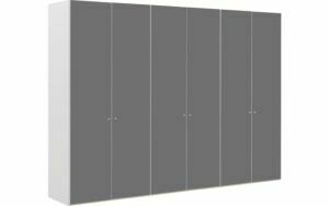 Afbeelding van een Goossens Kledingkast Easy Storage Ddk, Kledingkast 304 cm breed, 220 cm hoog, 6x glas draaideur