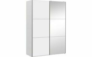 Afbeelding van een Goossens Kledingkast Easy Storage Sdk, 203 cm breed, 220 cm hoog, 2x 3 paneel spiegel schuifdeuren