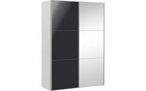 Afbeelding van een Goossens Kledingkast Easy Storage Sdk, 153 cm breed, 220 cm hoog, 1x 3 paneel schuifdeur li en 1x 3 paneel spiegel schuifdeur re