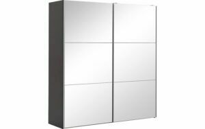 Afbeelding van een Goossens Kledingkast Easy Storage Sdk, 203 cm breed, 220 cm hoog, 2x 3 paneel spiegel schuifdeuren