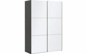 Afbeelding van een Goossens Kledingkast Easy Storage Sdk, 153 cm breed, 220 cm hoog, 2x 3 paneel glas schuifdeuren