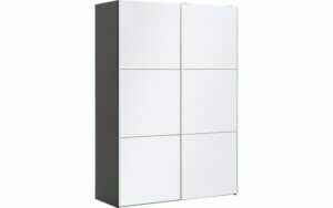 Afbeelding van een Goossens Kledingkast Easy Storage Sdk, 153 cm breed, 220 cm hoog, 2x 3 paneel glas schuifdeuren