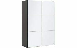 Afbeelding van een Goossens Kledingkast Easy Storage Sdk, 153 cm breed, 220 cm hoog, 2x 3 paneel glas schuifdeuren
