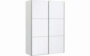 Afbeelding van een Goossens Kledingkast Easy Storage Sdk, 153 cm breed, 220 cm hoog, 2x 3 paneel glas schuifdeuren