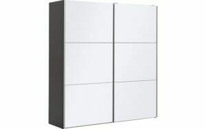 Afbeelding van een Goossens Kledingkast Easy Storage Sdk, 203 cm breed, 220 cm hoog, 2x 3 paneel glas schuifdeuren