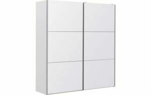 Afbeelding van een Goossens Kledingkast Easy Storage Sdk, 203 cm breed, 220 cm hoog, 2x 3 paneel glas schuifdeuren