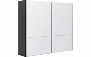 Afbeelding van een Goossens Kledingkast Easy Storage Sdk, 253 cm breed, 220 cm hoog, 2x 3 paneel glas schuifdeuren