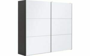 Afbeelding van een Goossens Kledingkast Easy Storage Sdk, 253 cm breed, 220 cm hoog, 2x 3 paneel glas schuifdeuren