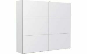 Afbeelding van een Goossens Kledingkast Easy Storage Sdk, 253 cm breed, 220 cm hoog, 2x 3 paneel glas schuifdeuren