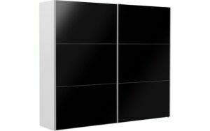 Afbeelding van een Goossens Kledingkast Easy Storage Sdk, 253 cm breed, 220 cm hoog, 2x 3 paneel glas schuifdeuren