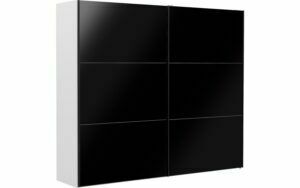 Afbeelding van een Goossens Kledingkast Easy Storage Sdk, 253 cm breed, 220 cm hoog, 2x 3 paneel glas schuifdeuren