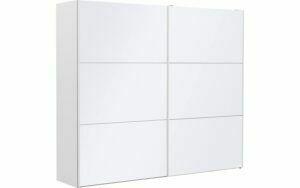 Afbeelding van een Goossens Kledingkast Easy Storage Sdk, 253 cm breed, 220 cm hoog, 2x 3 paneel glas schuifdeuren