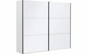 Afbeelding van een Goossens Kledingkast Easy Storage Sdk, 253 cm breed, 220 cm hoog, 2x 3 paneel glas schuifdeuren
